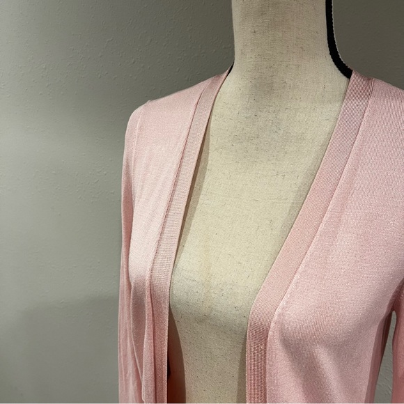 WHBM long sleeve pale pink open long cardigan/ duster - Picture 2 of 12